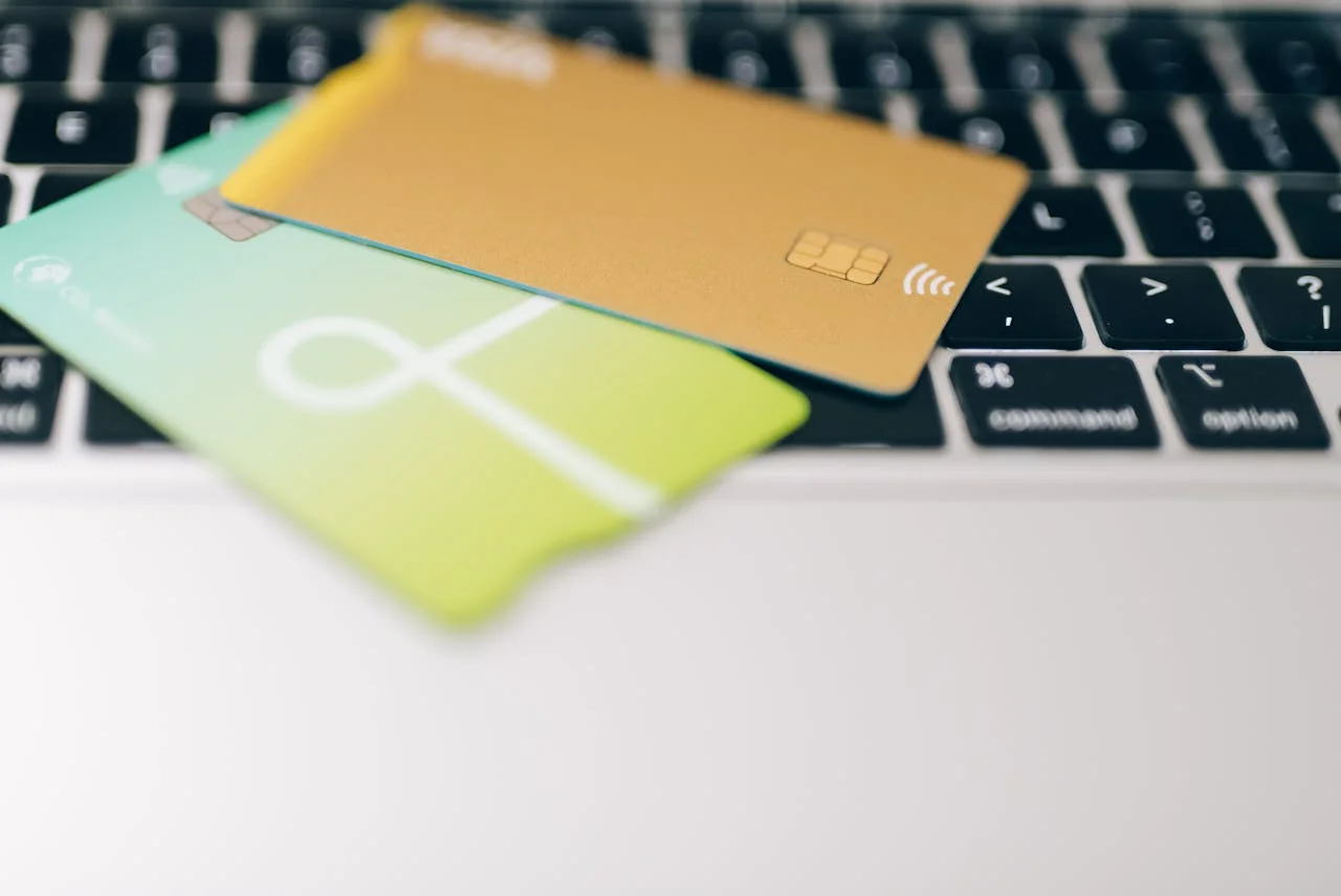 Corporate bank card and online banking interface — Bank Account Belgium